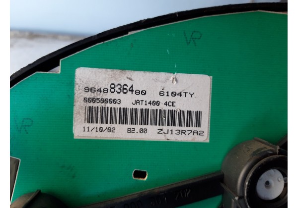 Щиток приладів Peugeot, Citroen, 206, Berlingo, Partner, 9656696180, 9645096180, 9648836480, ZJ13R7A2